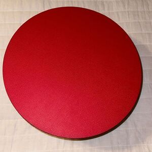 Tango Red Snakeskin Round Pebbled Faux Leather Vinyl Placemat set of 6
